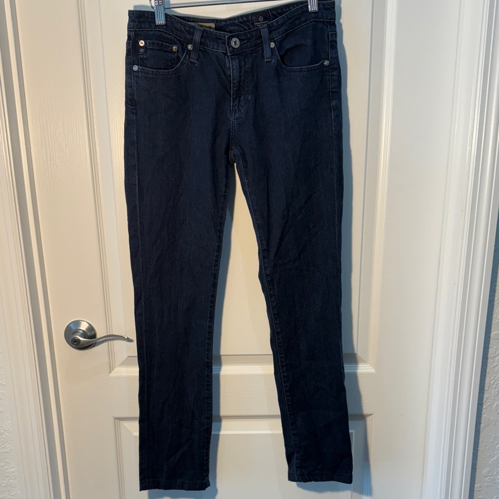 AG Adriano Goldschmied Women’s Jeans Dark The Stevie Slim Straight Size 27R